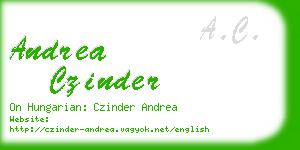 andrea czinder business card